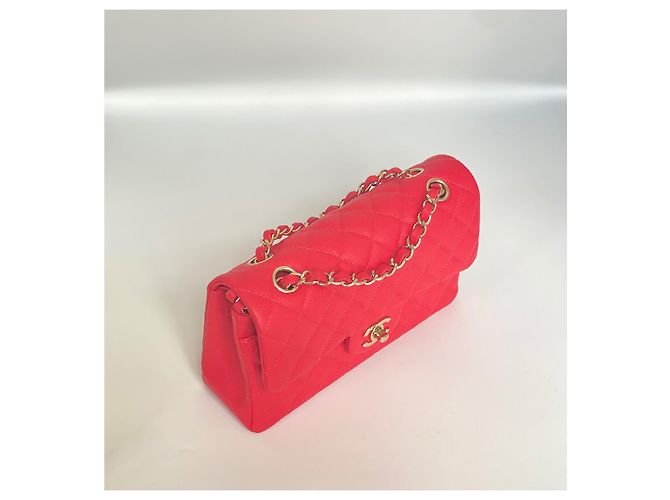 Timeless Borsa Chanel Classic Small in pelle caviar rossa Rosso - vista 4