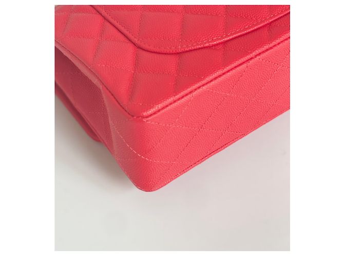 Timeless Borsa Chanel Classic Small in pelle caviar rossa Rosso - vista 6