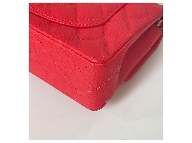 Timeless Borsa Chanel Classic Small in pelle caviar rossa Rosso - vista 7