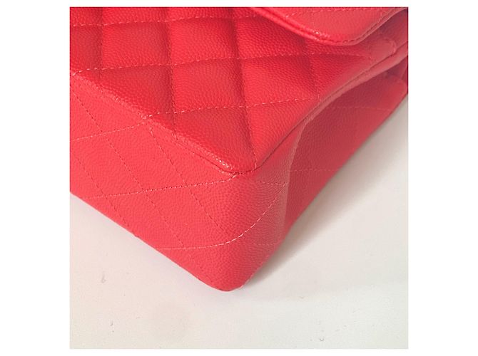 Timeless Borsa Chanel Classic Small in pelle caviar rossa Rosso - vista 8