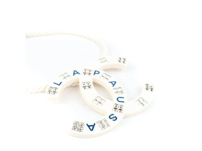 Collares CHANEL T.  Cuero Blanco - vista 2
