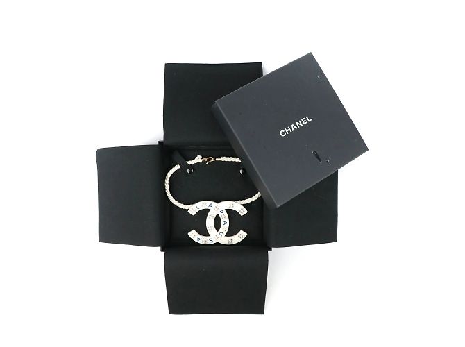 Collares CHANEL T.  Cuero Blanco - vista 6