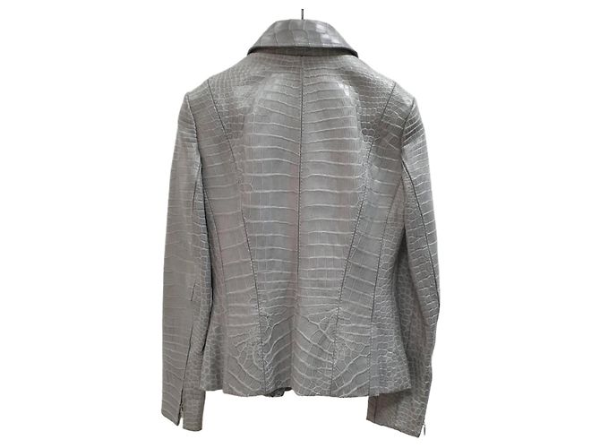 Zilli Chaqueta de piel de cocodrilo gris Zilly - vista 2