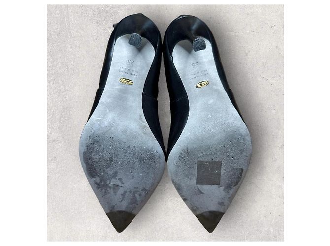 Sergio Rossi Stiletto low ankle boots with cutout elements (bottines) Black - view 5