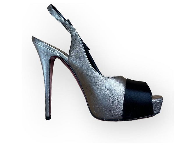 Décolleté Peeptoe Slingback Barbara Bui Nera e Champagne Nero D'oro Bronzo - vista 5