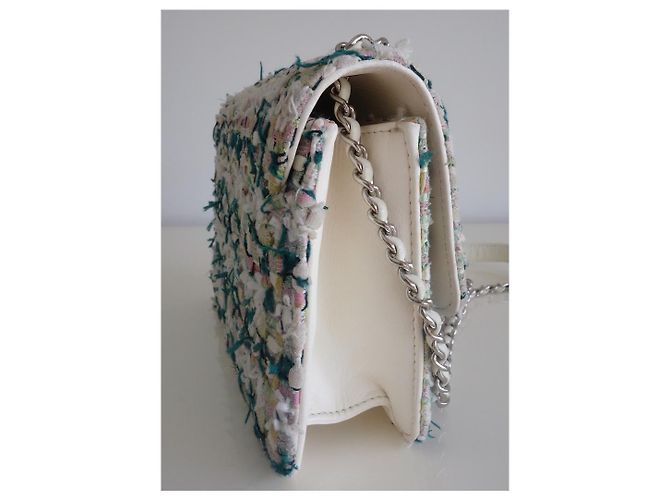 BORSA CHANEL CLASSICA IN TWEED Multicolore - vista 3