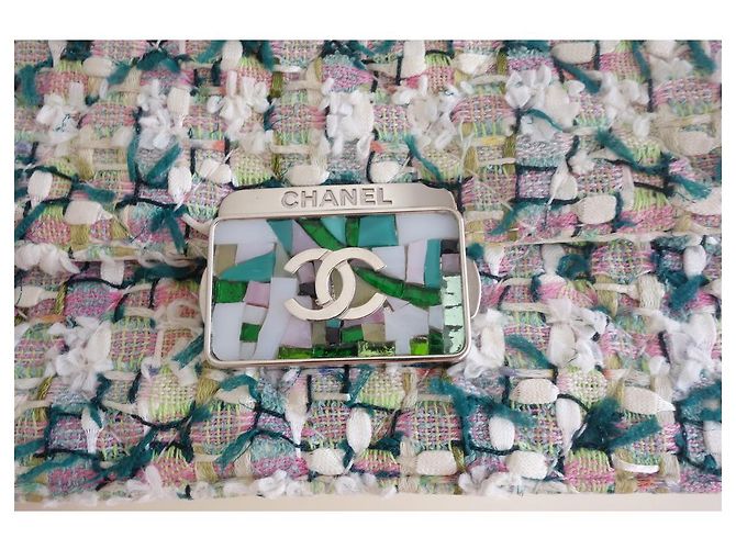 BORSA CHANEL CLASSICA IN TWEED Multicolore - vista 5