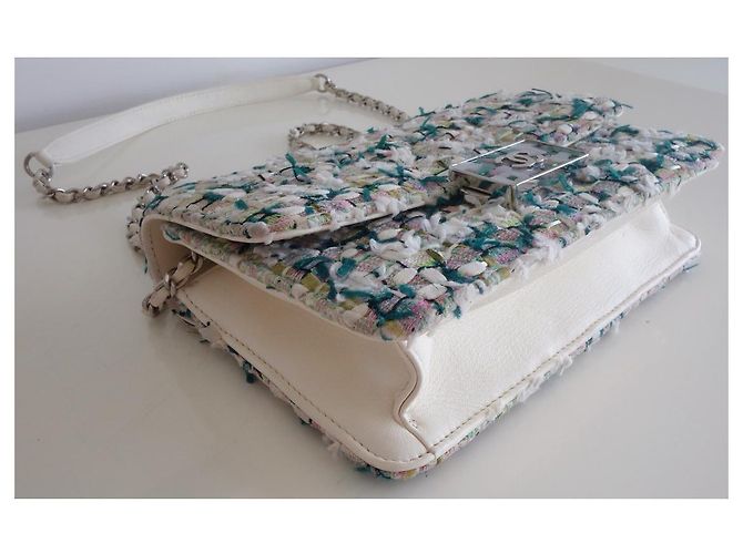 BORSA CHANEL CLASSICA IN TWEED Multicolore - vista 7
