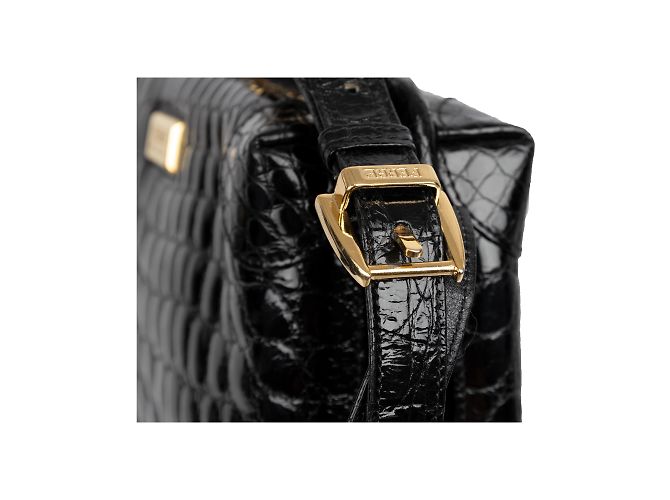 Borsa a tracolla Gianfranco Ferré in pelle esotica Nero - vista 5