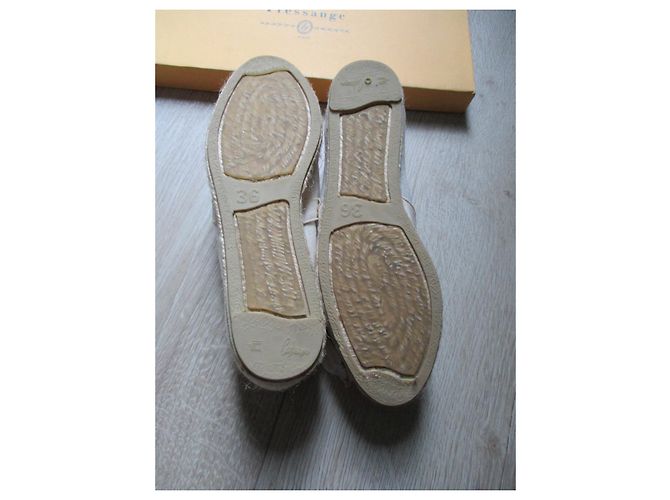 Inès de la Fressange Ecru-Canvas-Espadrilles, Pointure 36. Roh - Ansicht 5