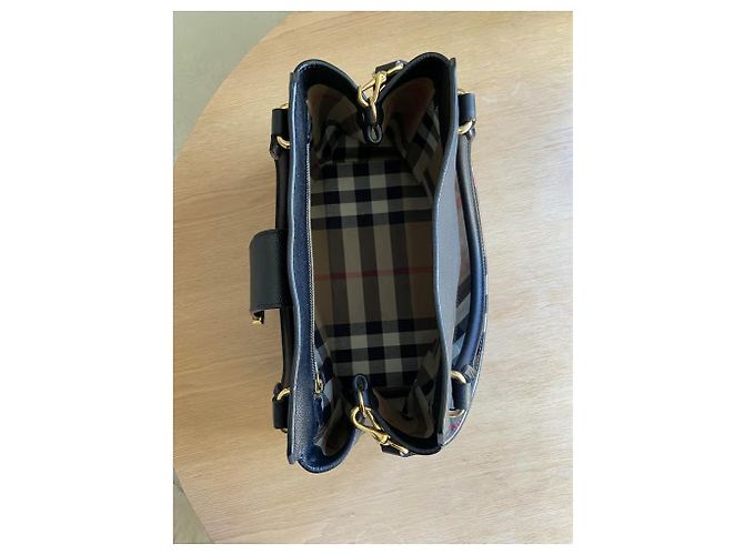 Borsa tote Buckle Burberry in pelle nera Nero - vista 4