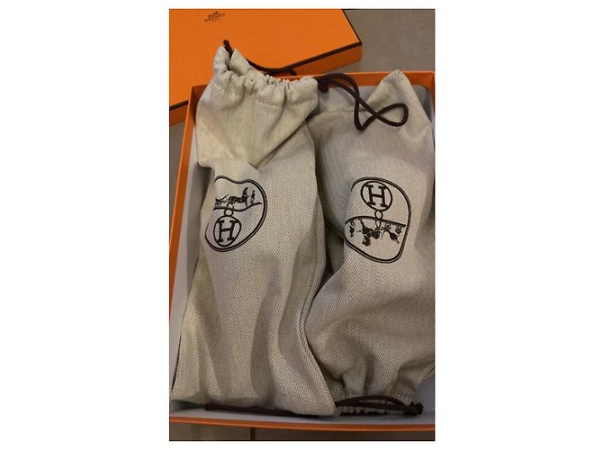 Hermès Oran Leder Mules braun Größe 39 - Ansicht 7