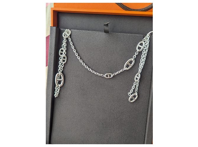 Hermès Farandole 160 Collana Lunga cm Argento 925 scatola Nuovo di zecca Silver hardware - vista 12