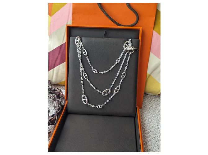 Hermès Farandole 160 Collana Lunga cm Argento 925 scatola Nuovo di zecca Silver hardware - vista 3