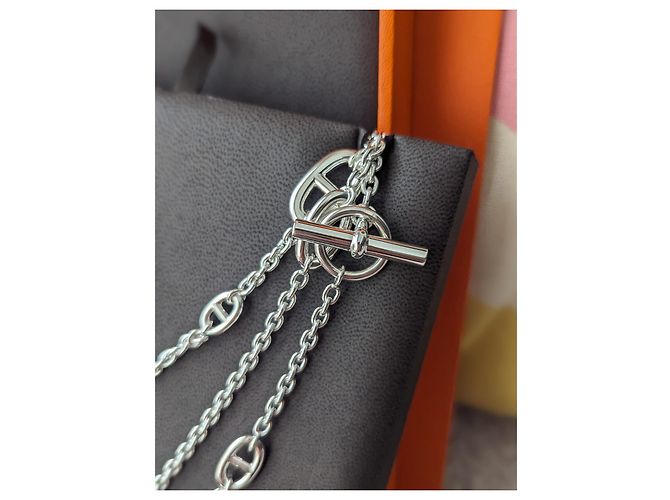 Hermès Farandole 160 Collana Lunga cm Argento 925 scatola Nuovo di zecca Silver hardware - vista 4