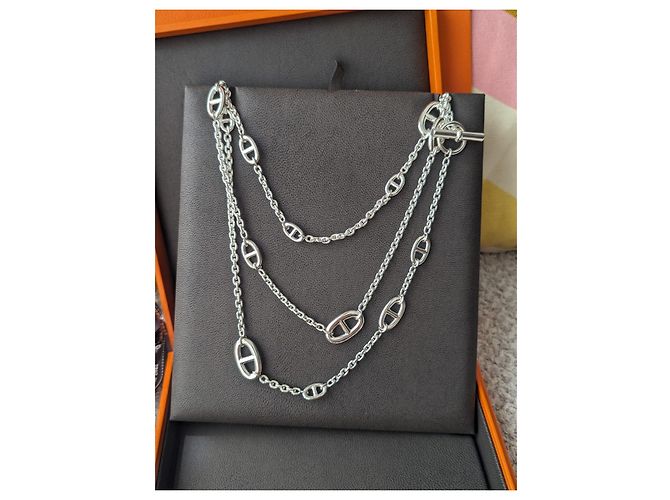 Hermès Farandole 160 Collana Lunga cm Argento 925 scatola Nuovo di zecca Silver hardware - vista 6