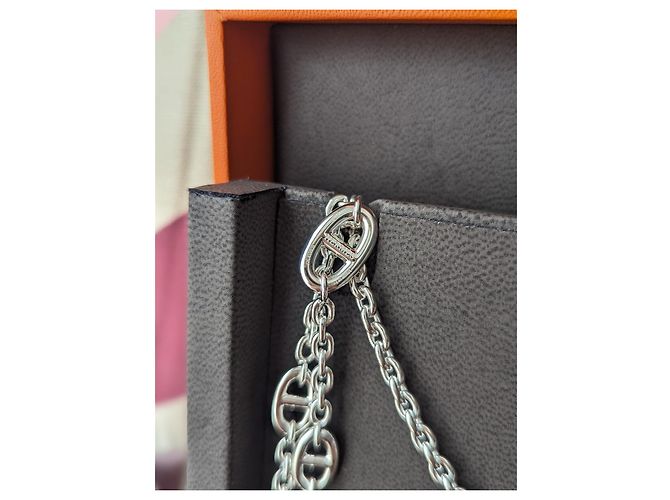Hermès Farandole 160 Collana Lunga cm Argento 925 scatola Nuovo di zecca Silver hardware - vista 8