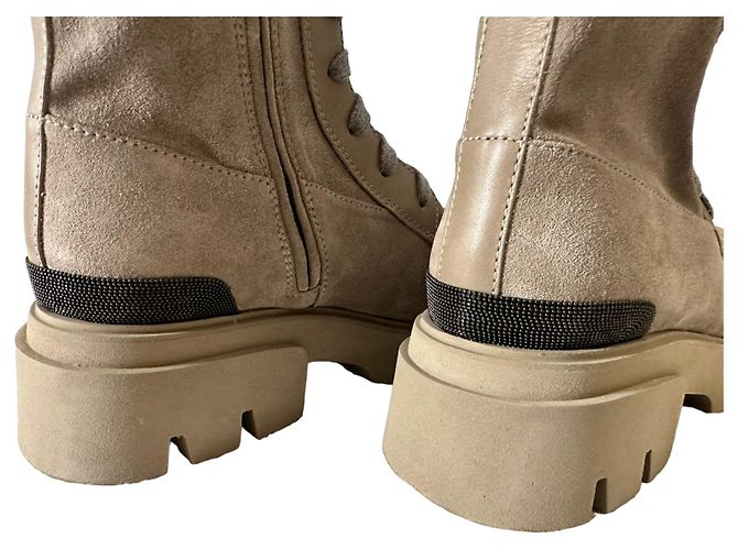Brunello Cucinelli Botines de gamuza elástica - vista 8