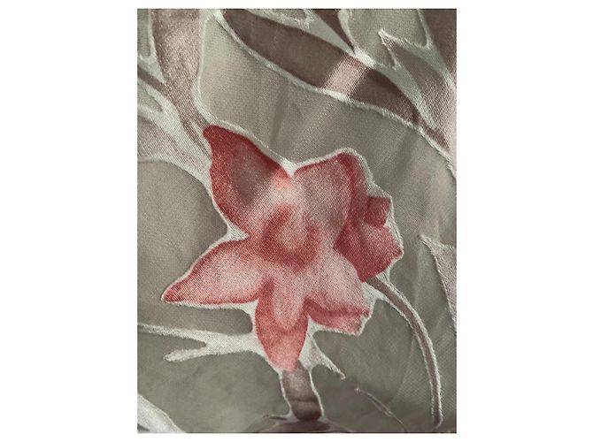Autre Marque Vestido Divina de seda gris con flores - vista 5