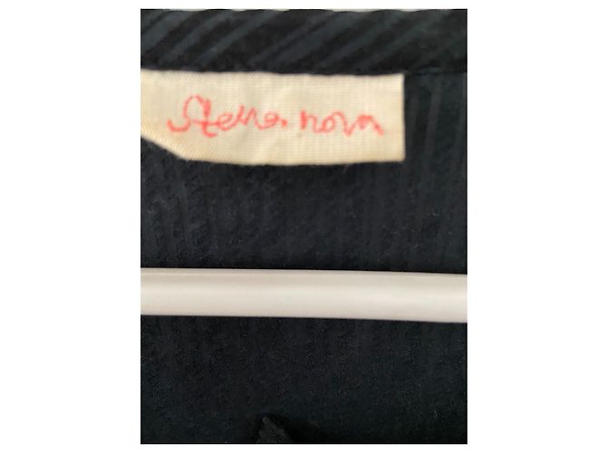Stella Nova Midikleid aus Seide Schwarz - Ansicht 3