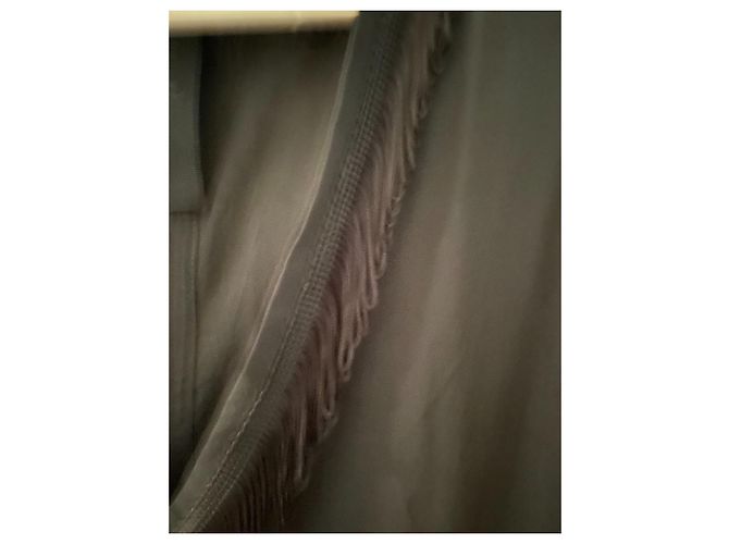 Autre Marque Schwarzes Seidenkleid mit Rüschen - Ansicht 3