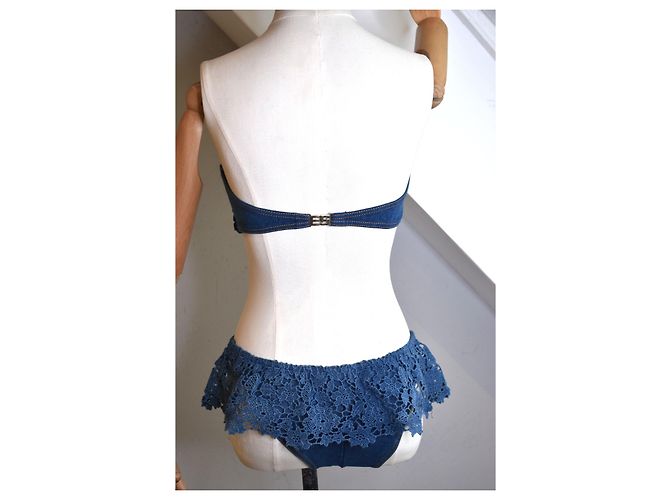 Ermanno Scervino Maiô de Renda Royal Denim - vista 5