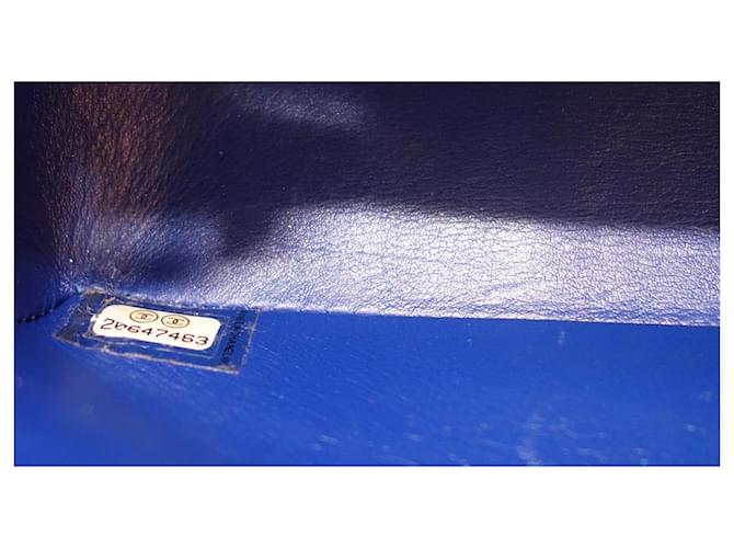 Timeless Borsa Chanel Classic in pitone blu - vista 10