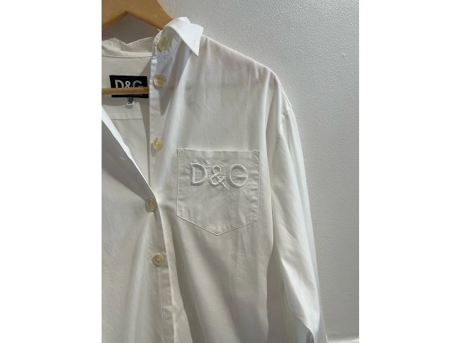 DOLCE & GABBANA Tops T.IT 38 Algodón Blanco - vista 2