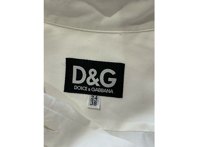 DOLCE & GABBANA Tops T.IT 38 Algodón Blanco - vista 4