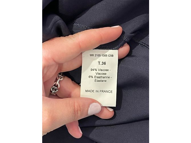 Faldas LANVIN T.International S Viscosa Azul - vista 4