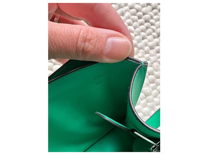 Hermès Constance 24 Pelle Verde Giada e Tela - vista 13