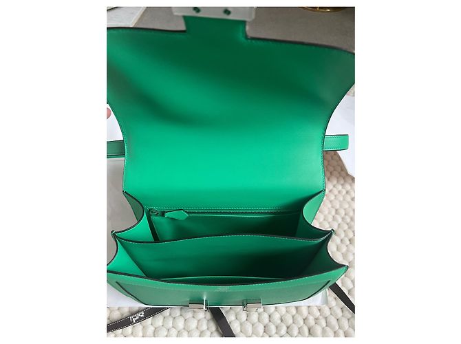 Hermès Constance 24 Pelle Verde Giada e Tela - vista 7