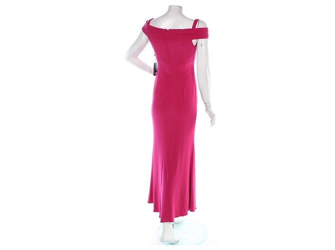Autre Marque Adrianna Papell Bright Syrah Jersey Kleid schulterfrei Rosa - Ansicht 2