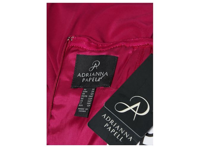 Autre Marque Adrianna Papell Bright Syrah Jersey Kleid schulterfrei Rosa - Ansicht 3
