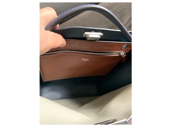 Fendi Peekaboo Iseeu-Einkaufstasche Blau - Ansicht 4