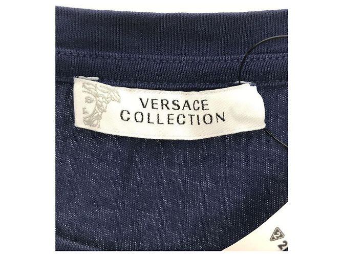 **Camiseta de algodón azul marino Gianni Versace - vista 4