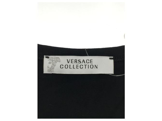 **Gianni Versace schwarzes Baumwoll-T-Shirt - Ansicht 4