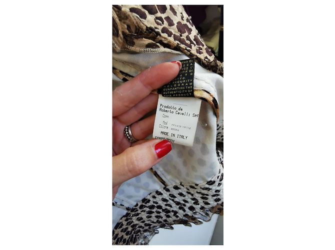 Giacca Roberto Cavalli maculata Nero Beige - vista 11