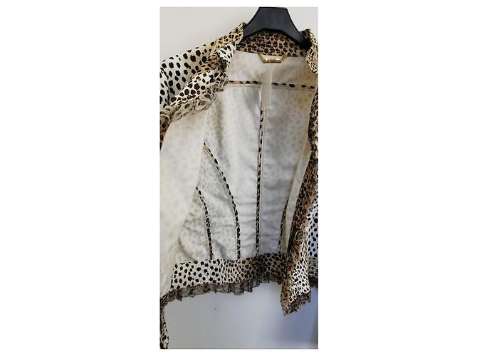 Giacca Roberto Cavalli maculata Nero Beige - vista 7