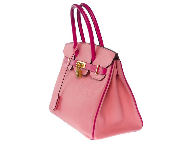 Hermès Borsa Hermes Birkin 30 in Pelle Rosa - 101220 - vista 4