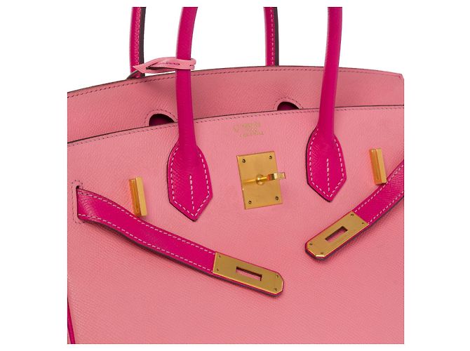 Hermès Borsa Hermes Birkin 30 in Pelle Rosa - 101220 - vista 6