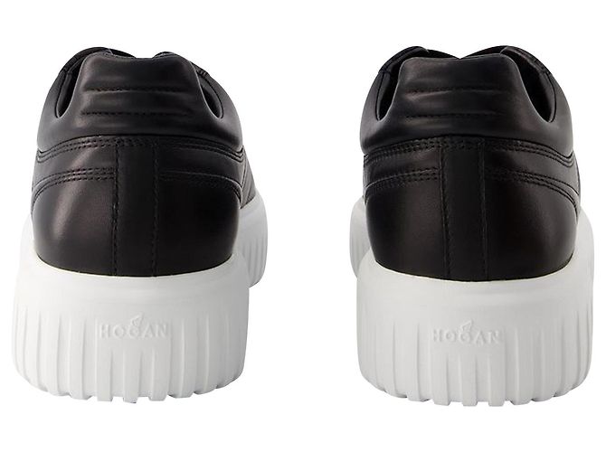 H-Stripes Allacciato Sneakers - Hogan - Leather - Black - Ansicht 3