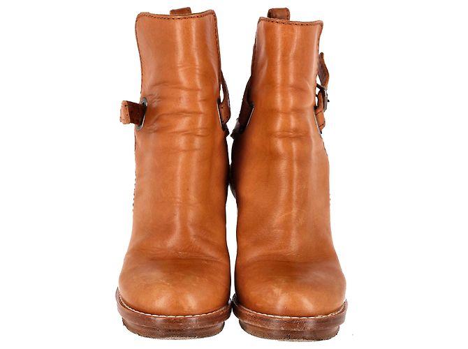 Botines Acne Studios Cypress Con en cuero marrón Naranja - vista 2