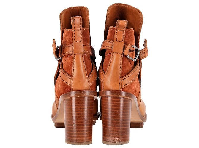 Botines Acne Studios Cypress Con en cuero marrón Naranja - vista 4