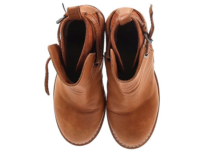 Botines Acne Studios Cypress Con en cuero marrón Naranja - vista 5