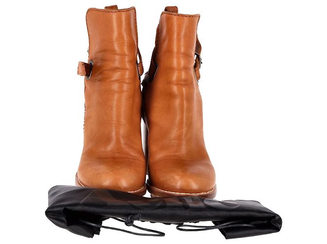 Botines Acne Studios Cypress Con en cuero marrón Naranja - vista 7