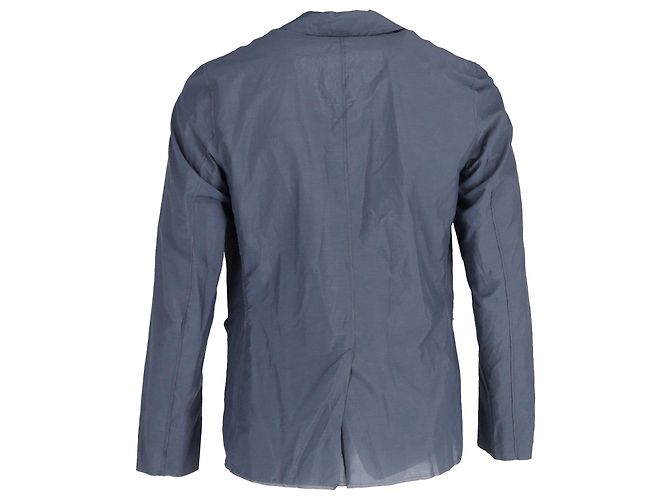 Lanvin Jaqueta Blazer com Abotoamento Único em Poliamida Azul - vista 3