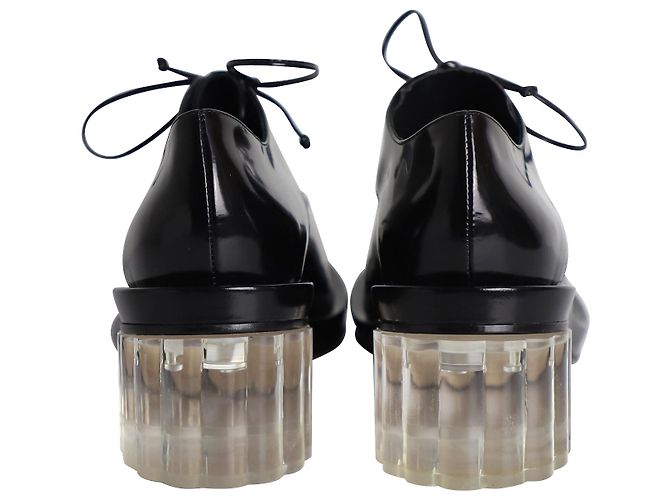 Simone Rocha Pixelglas Schnür-Oxfords aus schwarzem Lackleder - Ansicht 4