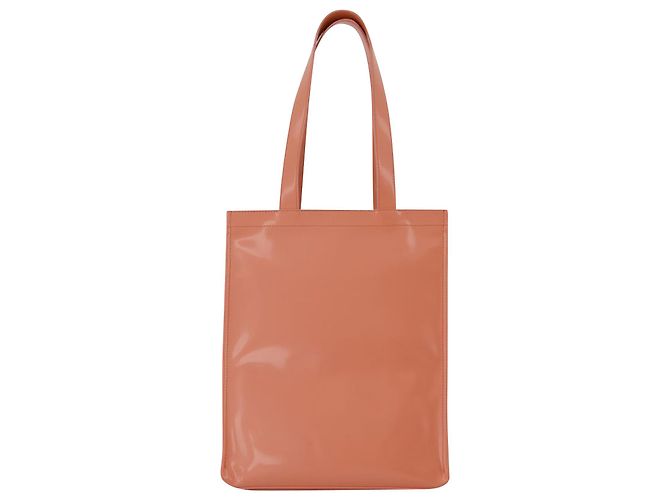 Sac Cabas Logo Shopper Portrait - Acne Studios - Cuir - Rose Saumon - view 3