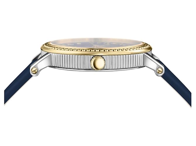 Versace V-Dollar-Lederuhr Metallisch - Ansicht 2